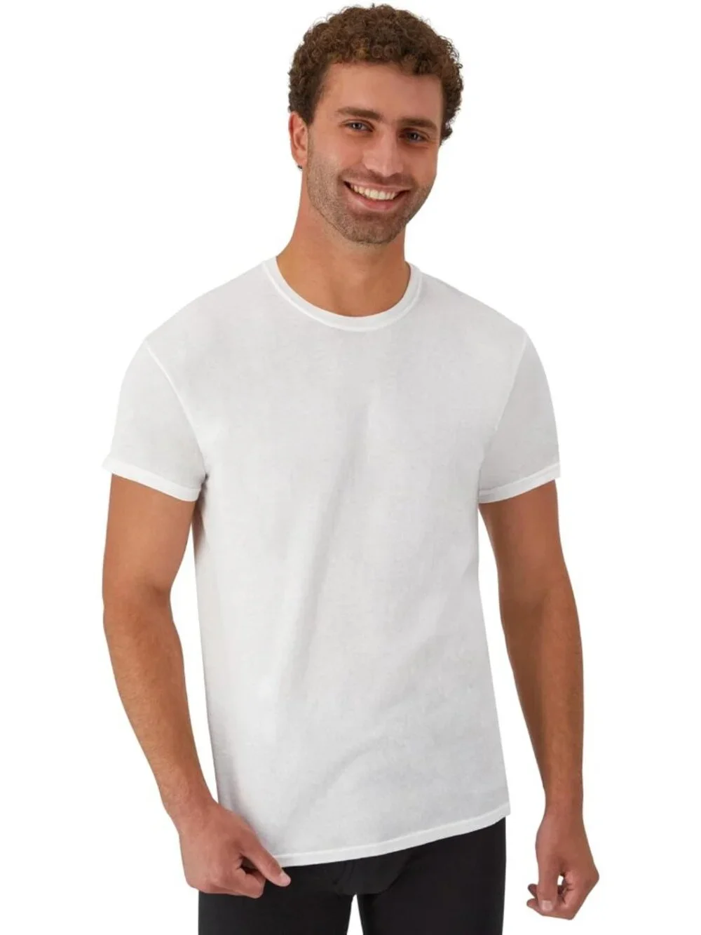 Soft Cotton Stay-Tucked Men's Undershirts, Multipack in White/Black/Assorted